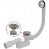 Sifón vaňový CLICK/CLACK, kov, znížený