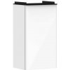 Hansgrohe Xelu Q Umývadlová skrinka, 63x34x27 cm, 1 dvierka, pánty vpravo, lesklá biela/matná čierna 54015670-HG