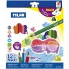 Pastelky MILAN Maxi trojhranné 12 ks + orezávatko