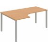 OFFICE PRO s.r.o. HOBIS kancelársky stôl tvarový, ergo pravý - UE 1800 60 P, buk