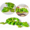 Dekoratívna figúrka 29 cm POHYBLIVÁ jašterica 3D lizard darček pre dieťa