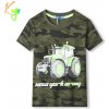 Chlapčenské tričko - KUGO TM9216, khaki/ zelený bager Farba: Khaki, Veľkosť: 98
