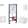 Grohe Rapid SL - Set predstenovej inštalácie, klozetu Gaia dosky softclose, tlačidlo Skate Cosmopolitan, alpská biela SANI11BA3102