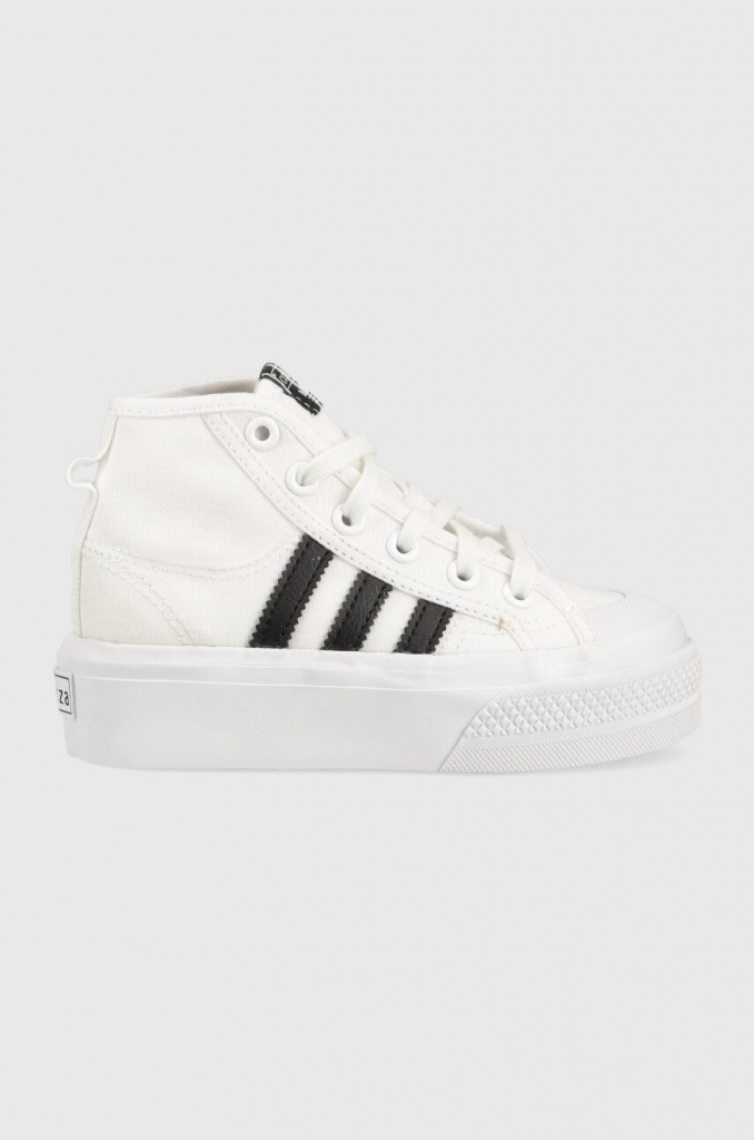 adidas Originals detské tenisky Nizza Platform Mid biela