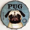 Ceduľa vrchnák Pug Coffee CO. 35x35cm