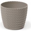 LAMELA, kvetináč MAGNOLIA ECO JERSEY 22 x 18,5 cm, sivý