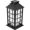 LED solárna záhradná lampa LIRIO závesná lucerna 28 cm čierna