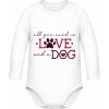 Detské Body s Dlhým Rukávom - Dizajn s motívom - Láska a pes - Biela - 12 - 18 mesiacov - Detské