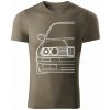 T-ričko BMW e30 pánske tričko Farba trička: Army, Farba potlače: Biela, Veľkosť: 4XL