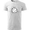 Baseball lopta v triku - Tričko extra veľké (5-8XL) - 5XL ( Biela )