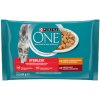 Purina One SterilCat mini filetky s morkou a zelenými fazuľkami s lososom a mrkvou v šťave 4 x 85 g