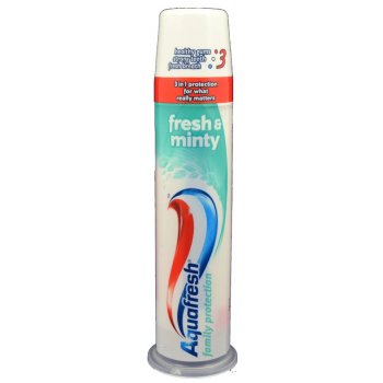 Aquafresh Family Protection Fresh & Mint zubná pasta s dávkovačom 100 ml