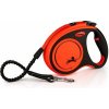 Flexi Xtreme páska, čierna/oranžová M: dĺžka 5 m, do 35 kg