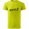 Evolúcia volejbal smeč - Klasické pánske tričko vyššej gramáže - 4XL ( Limetková )