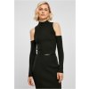 Women's ribbed knit with cut-out sleeves with long sleeves black čierna 5XL Urban Classics 4065812191809