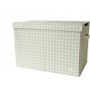 3 SPROUTS Truhla na hračky Recycled Gringham Beige 3 Sprouts