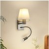 Brilagi Brilagi -LED Flexibilná nástenná lampa NUBILA 1xE27/25W/230V+LED/3W matný chróm/krémová BG1552 + záruka 3 roky zadarmo + záruka 3 roky zadarmo