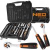 NEO TOOLS Nástrčné Kľúče 73 ks - 1/2 1/4