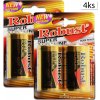 Robust SUPER 1458 Alkalické batérie D LR20 1.5V, v blisteri, 4 ks