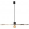 FARO Barcelona | FARO 68590-70 - Luster na lanku COSTAS 1xE27/15W/230V pr. 100 cm čierna/ratan | FA68590-70