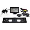 Parkovací asistent TFT01 4,3” s kamerou CAM-402 LED v podložke pod ŠPZ, 4-senzorové, biele