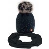 Fashionweek Dámska súprava čiapky a šálu WOOL-VERONA SET Farba: Čierna, Veľkosť: Universal