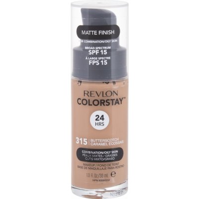 Revlon Professional Colorstay Makeup Combination / Oily Skin Make-up pre  zmiešanú až mastnú pleť s pumpičkou 315 Butterscotch 30 ml od 8 € -  Heureka.sk