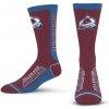 For Bare Feet Pánske Ponožky Colorado Avalanche NHL MVP Crew Veľkosť: L US (10 - 13)
