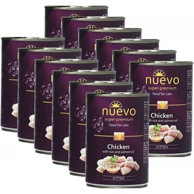 NUEVO CAT Kitten Chicken 12 x 400 g