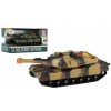 Teddies Tank plast 17cm na zotrvačník na batérie so svetlom so zvukom 2 farby v krabici 20x11x9cm