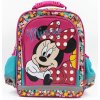 Setino Dievčenská školská taška Flower Minnie Mouse - 29x43x13 cm