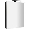 Sapho Greta - Zrkadlová skrinka s LED osvetlením 60x70x14 cm, 1 dvierka, pánty vpravo, matná čierna GR065-0035