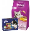 Whiskas s kuracím mäsom 14 kg & FELIX Duo vidiecke príchute v želé 12x85g