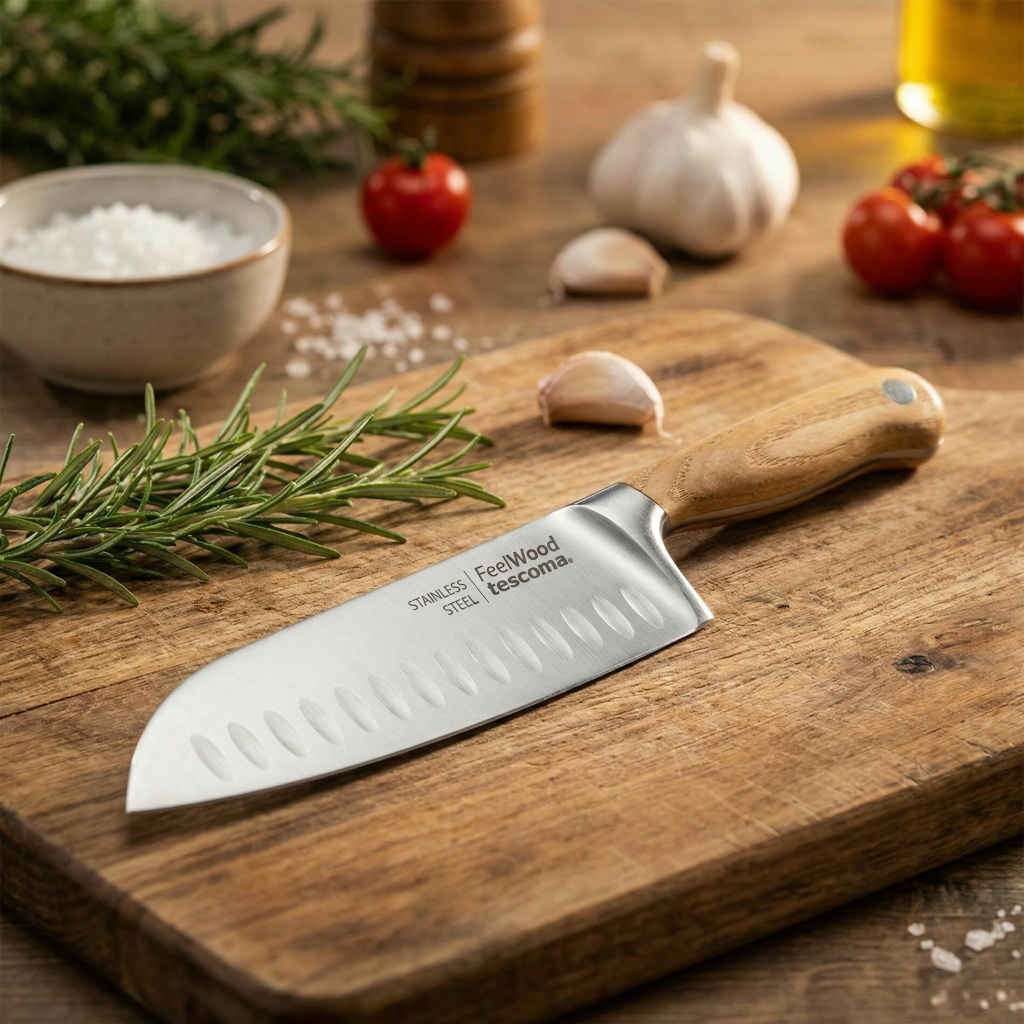 Tescoma nôž Santoku FEELWOOD 17 cm
