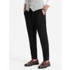 Pánske chino nohavice Ombre s elastickým pásom - čierne čierna XXL Ombre 5902228932093