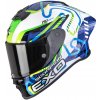 Integrální helma Scorpion Exo-R1 Evo II Air Cornering bílá/modrá/zelená L