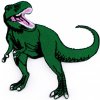 Nažehlovačka zvieratá - 1 ks 7 zelená malachitová dinosaurus