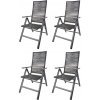 Livarno home Hliníkové skladacie kreslo Miami, 4 kusy (800009133)