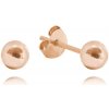 MINET Rose gold strieborné náušnice GULIČKY 5 mm