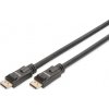 Digitus DisplayPort 1.2. připojovací kabel se zesilovačem 20 m, Ultra HD 4K ,zlacené konektory