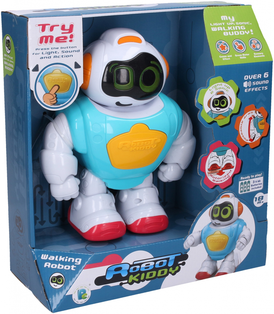 WIKY Kiddy Robot chodiaci s efektami 21 cm