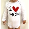 Milinko Unikátne detské body na dlhý rukáv Ľúbim maminku