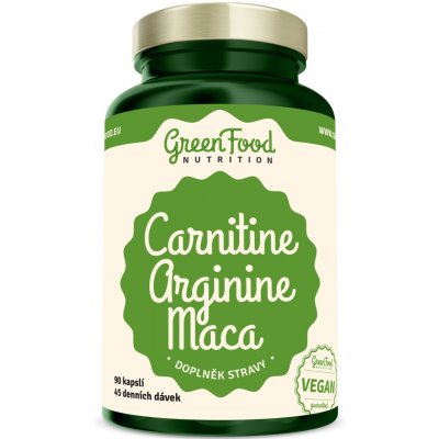 GreenFood Nutrition Carnitin+Arginin+Maca 90 kapsúl