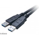 Akasa AK-CBUB12-30BK USB 3.0 ext to int cable, 2 x Type A USB3.0 to internal USB3.0 mobo 19