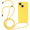 AppleKing silikónový kryt so šnúrkou pre iPhone 15 Plus - žltý - možnosť vrátiť tovar ZADARMO do 30tich dní