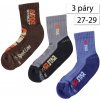 Happy Feet 1681 Detské chlapčenské športové ponožky 27-29, viacfarebné 3ks