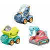 Stavebné Skrutkovací Vozidlo 12cm - 4 Varianty (žeriav, bager, miešač, preprav