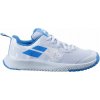 Juniorská obuv Babolat Pulsion All Court Junior - white/illusion blue - Biely (39)