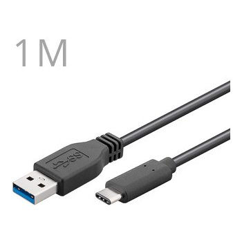 PremiumCord KU31CA1BK USB 3.1 Type-C (USB-C) (M) prepojovací USB 3.0 (M), 1m