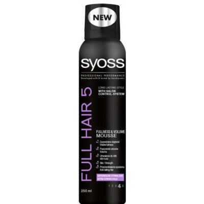 Syoss Full Hair 5 penové tužidlo s extra silnou fixáciou 250 ml